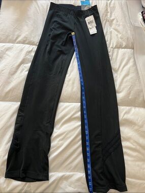 adidas Black Women's Long Straight-Leg Track Pants with Inseam 34”